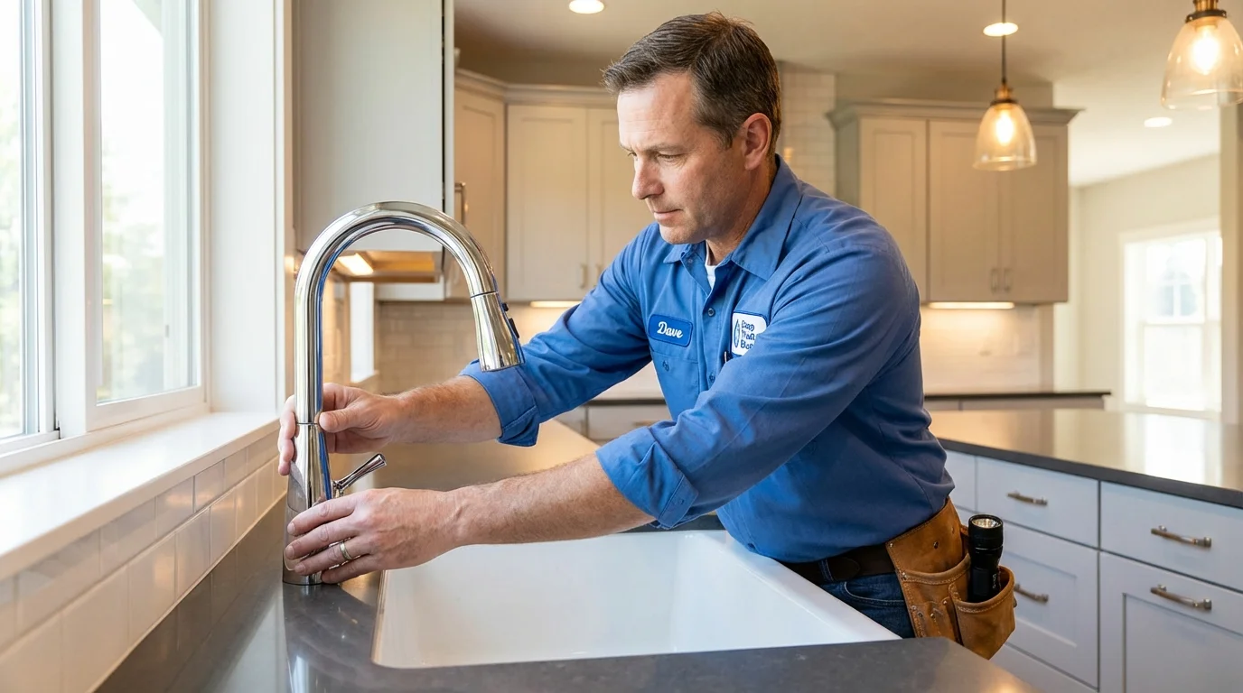 Kitchen faucet installation by Johns Plumbing LLC in Norris City